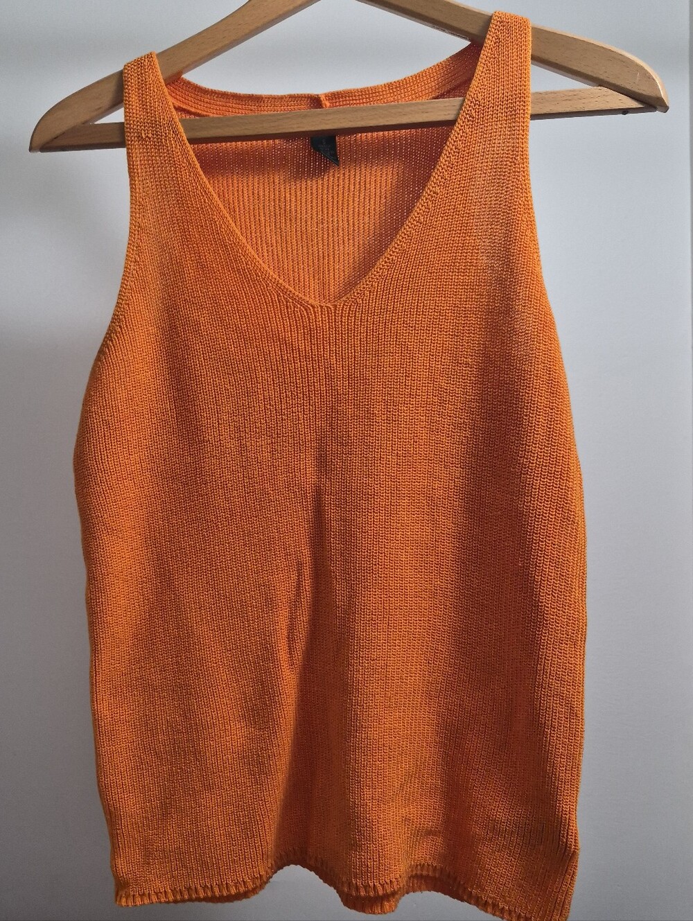 Lauren Ralph Lauren Bright Orange V-Neck Knit Tank